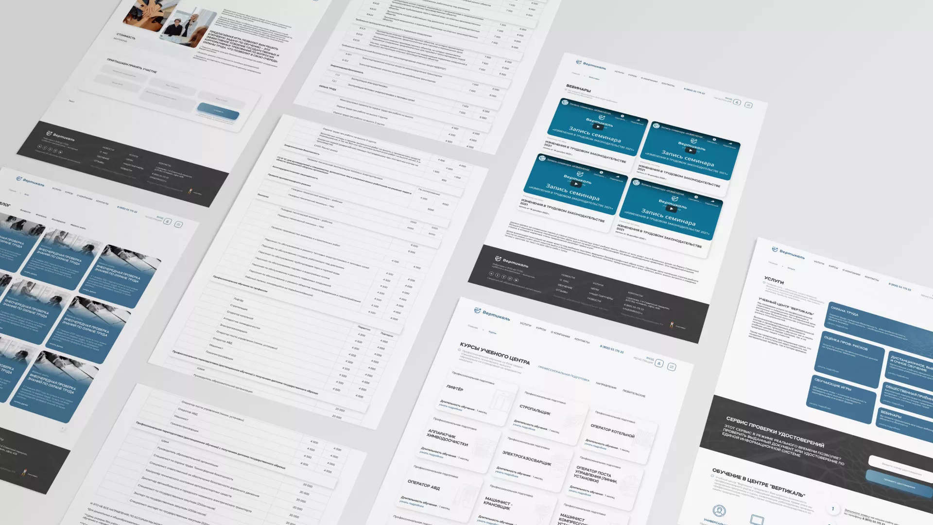 Создание сайта учебного центра «Вертикаль» в Талдоме