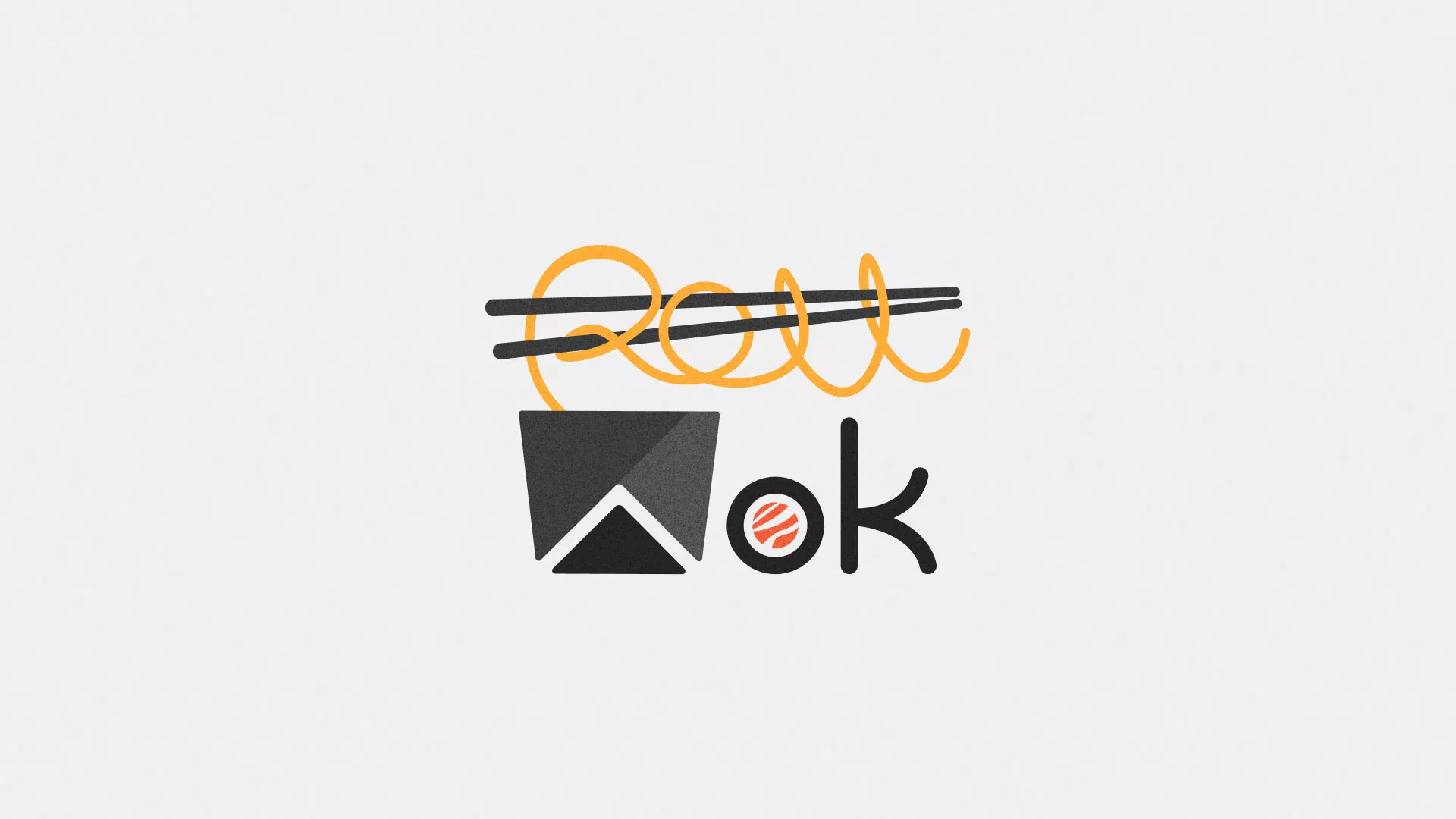 Разработка логотипа суши-бара «Roll Wok Club» в Талдоме